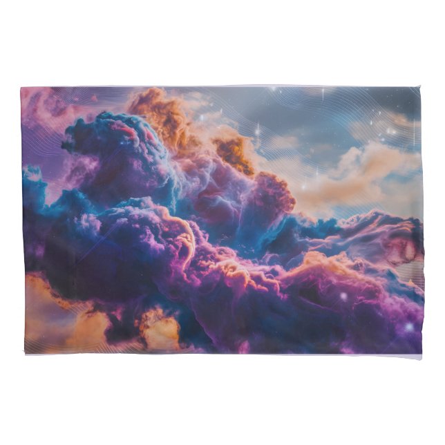Arte de Nebulosa Espacial Abstrata - Cósmico Color (Frente-Esquerda)