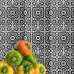 Arte De Op Geométrica Contemporânea Preta E Branca<br><div class="desc">Este design de azulejo de de cerâmica decorativa apresenta um padrão de arte de topo sem costura,  composto por formas geométricas em preto e branco,  criando um efeito decorativo visualmente espantoso.</div>