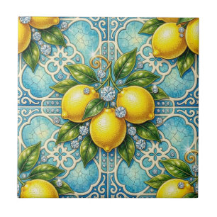 Arte de Padrão Contínuo Art Nouveau Limões e Diama