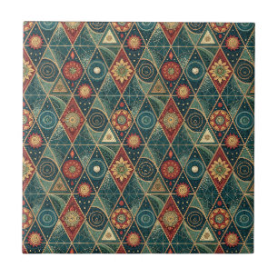 Arte de Padrão de Design de Triângulo Mandala Boho