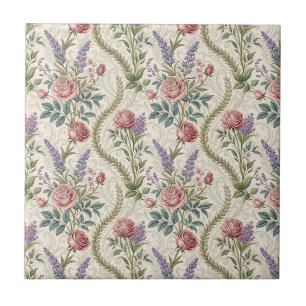 Arte de padrão floral de Rosa Francesa Clássica e