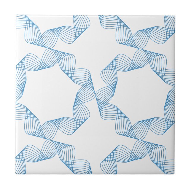 Arte de padrão geométrico azul, fofo, simples e el (Frente)
