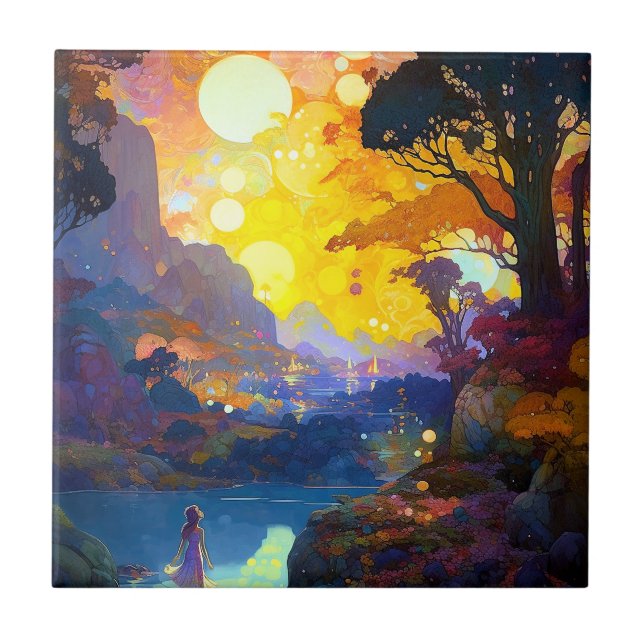 Arte de Paisagem de Fantasia Surreal (Frente)