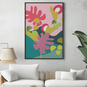 Arte de paisagem moderna abstrata pôster de árvore