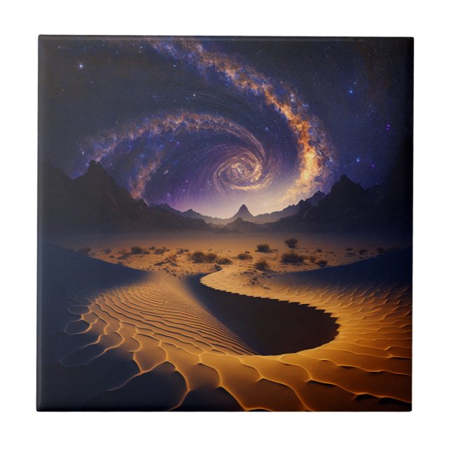 Arte de Paisagem Surreal do Desert Galaxy (Frente)