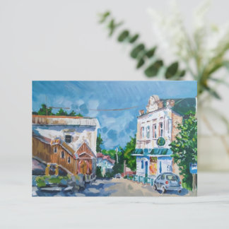 Arte de Paisagem Urbana Impressionista Convite & S