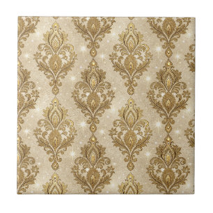 Arte de Palácio Real Dourado Brilhante com Padrão