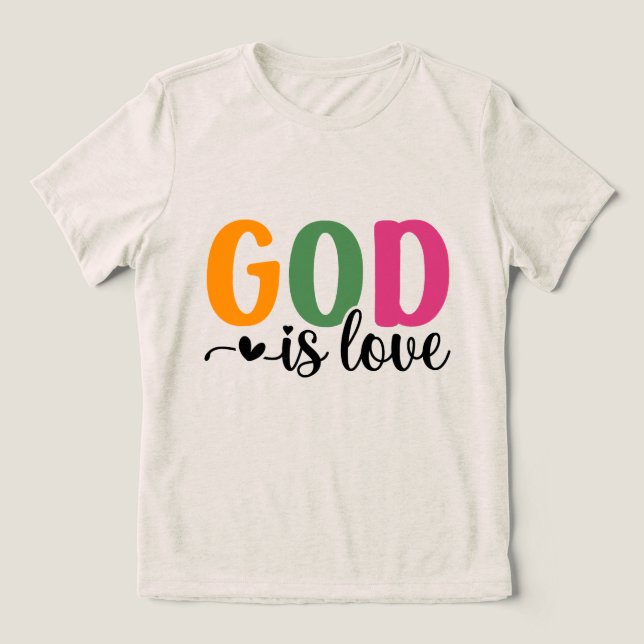 Arte de palavra de amor de Deus religioso fofo (Design frontal)