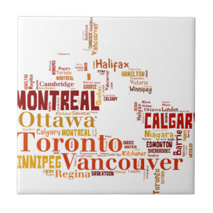 Arte de Palavras Cidades do Canadá