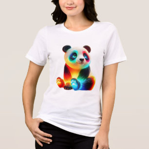 Arte de Panda Colorido Luminoso – Panda Fofo com L