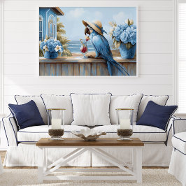 Arte de Papagaio Azul Costeiro Impresso | Poster d