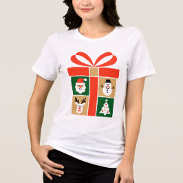 Arte de Papai Noel, Rena, Boneco de Neve e Árvore
