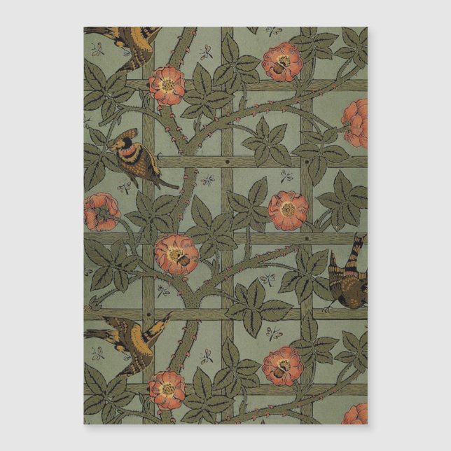Arte de Papel de Parede Treliça de William Morris (Frente)