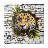 Arte de Parede 3D Leopardo – Safari Realista