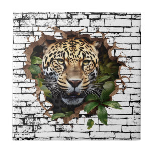 Arte de parede 3D Leopardo – Safari Realista