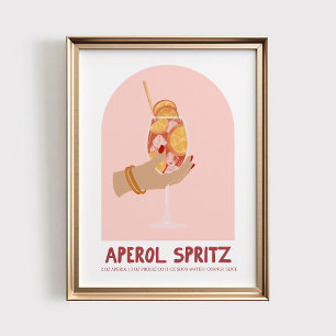 Arte de Parede Aperol Spritz, Impressão Retro de C