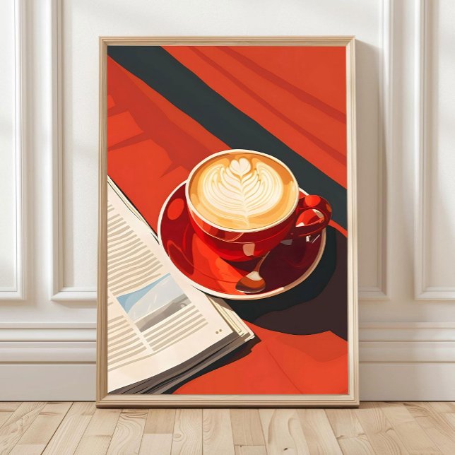 Arte de Parede Boho de Xícara de Café, Poster de C (Criador carregado)