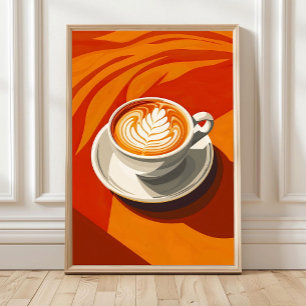 Arte de Parede Boho de Xícara de Café, Poster de C