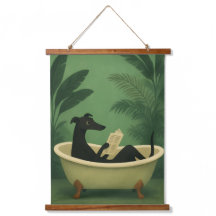 Arte de Parede Cachorro Preto Lendo Jornal