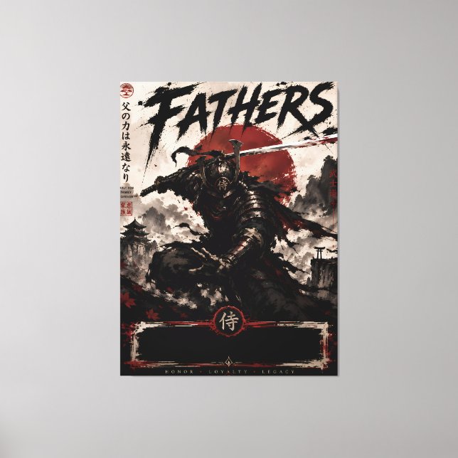 Arte de Parede Canvas Samurai Pais (Frente)
