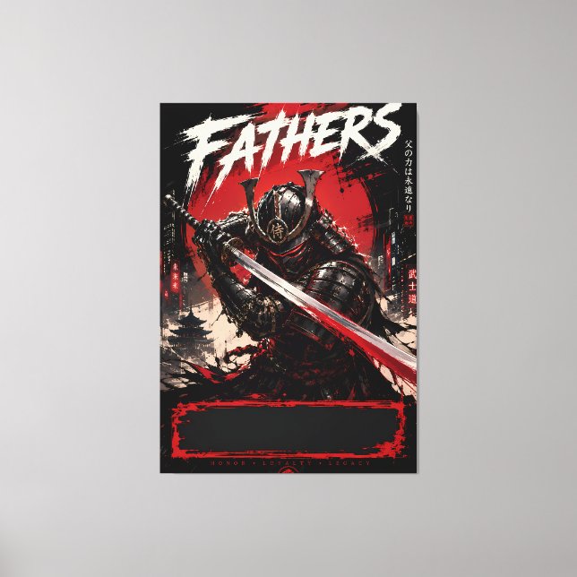 Arte de Parede Canvas Samurais Cibernéticos Pais (Frente)