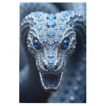 Arte de Parede Cobra com Gema Azul