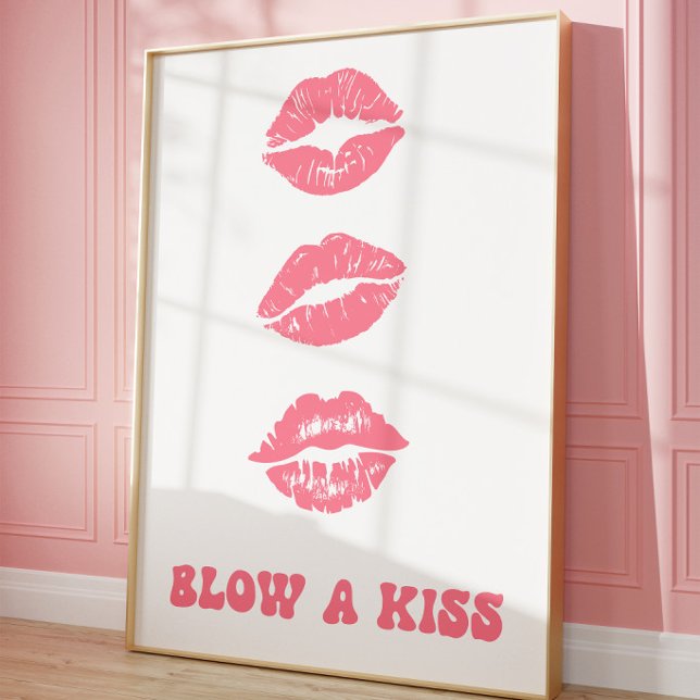 Arte de Parede com Impressão de Lábios Rosa | Deco (Criador carregado)