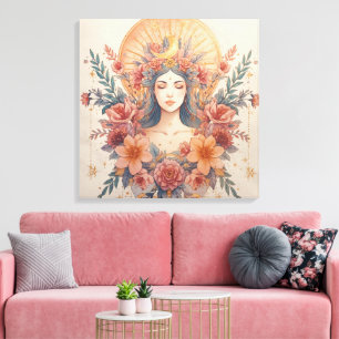 Arte de Parede da Deusa da Terra Decoração Boho
