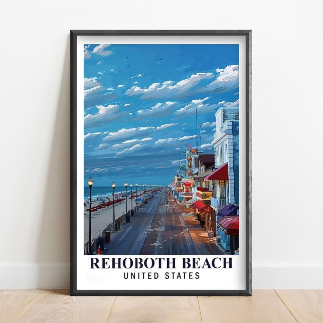 Arte de Parede da Praia de Rehoboth - Impressão do (Criador carregado)