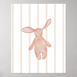 Arte de Parede de Bunny para Bebê Poster Canvas Qu
