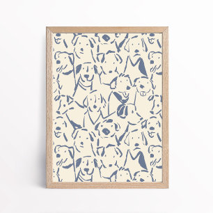 Arte de Parede de Cachorro Rabiscado Poster