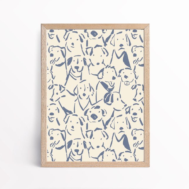Arte de Parede de Cachorro Rabiscado Poster (Criador carregado)
