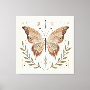 Arte de Parede de Canvas de Borboleta Elegante