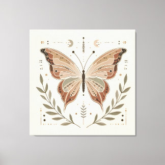 Arte de Parede de Canvas de Borboleta Elegante