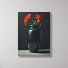 Arte de parede de Canvas do Vaso Flor