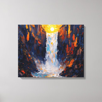 Arte de parede de Canvas Premium em Cascata Sunset