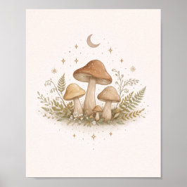 Arte de Parede de Cogumelo Cottagecore – Poster