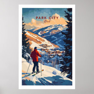 Arte de Parede de Esqui de Park City Impressão de
