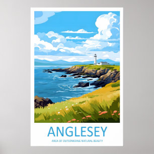 Arte de Parede de Impressão de Viagem Anglesey Ang