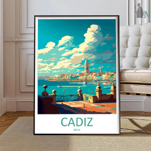 Arte de Parede de Impressão de Viagem de Cádis Enf