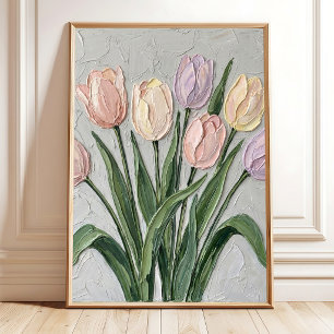 Arte de Parede de Impressão em Tela de Tulipa Mode