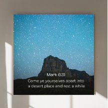 Arte de Parede de Marcos 6:31 KJV – Poster de Escr