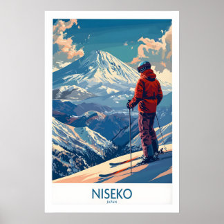 Arte de Parede de Niseko - Poster de Esqui Japão 1