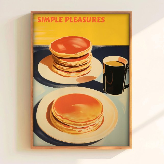 Arte de Parede de Panquecas Impressão de Café da M (Criador carregado)