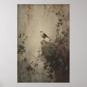 Arte de Parede de Pássaros Neutros para Impressão 