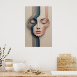 Arte de parede de Poster de identidade líquida