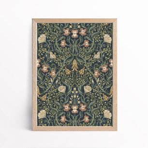 Arte de parede de pôster floral Vintage Arts and C