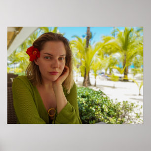Arte de Parede de Spa Tropical Mulher com Poster d