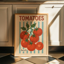 Arte de Parede de Tomate Vintage | Impressão Botân