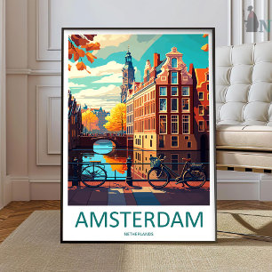 Arte de Parede de Viagem Amsterdã Impressão de Ams